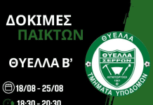Δοκιμαστικά στη Θύελλα Β’ – Η ευκαιρία που περίμενες!
